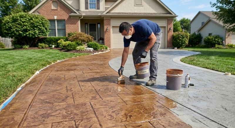 Concrete Driveway Refinishing in Corpus Christi, TX