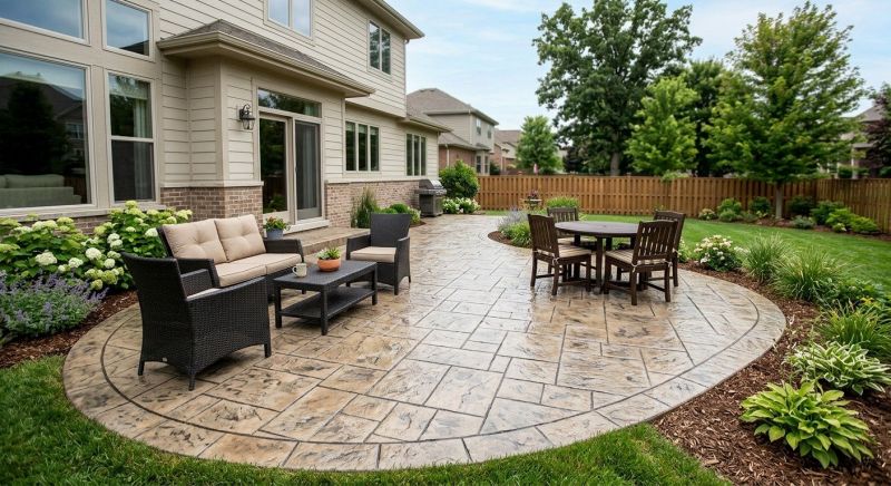 Stamped Concrete Patio Installation in Fort Worth, TX