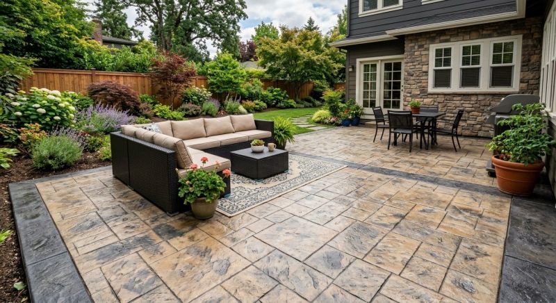 Stamped Concrete Resurfacing in Frisco, TX