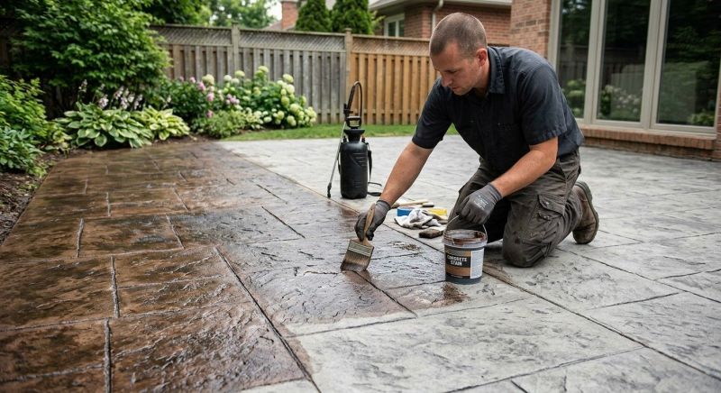 Stamped Concrete Staining in Corpus Christi, TX