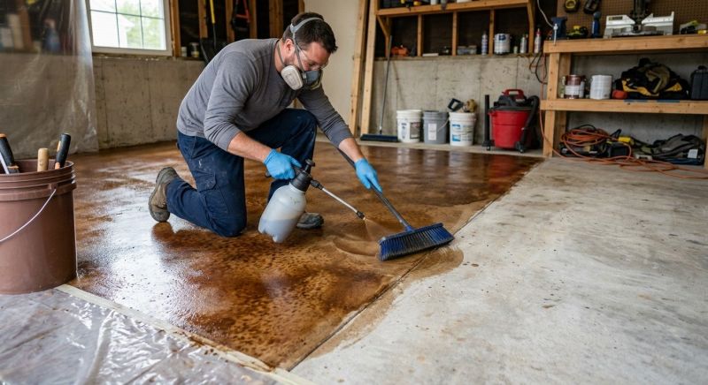 Tinted Concrete Installation in Fort Worth, TX